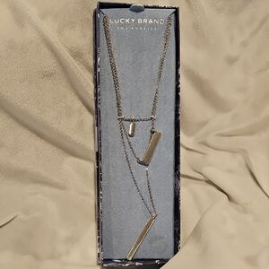 Lucky Brand Silver Multi-Strand Necklace New In Box